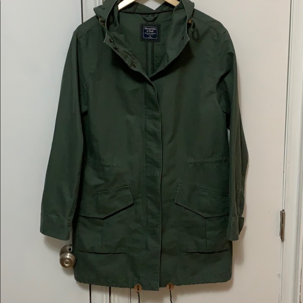 BRAND NEW Green lightweight hoodie jacket Abercrombie & Fitch